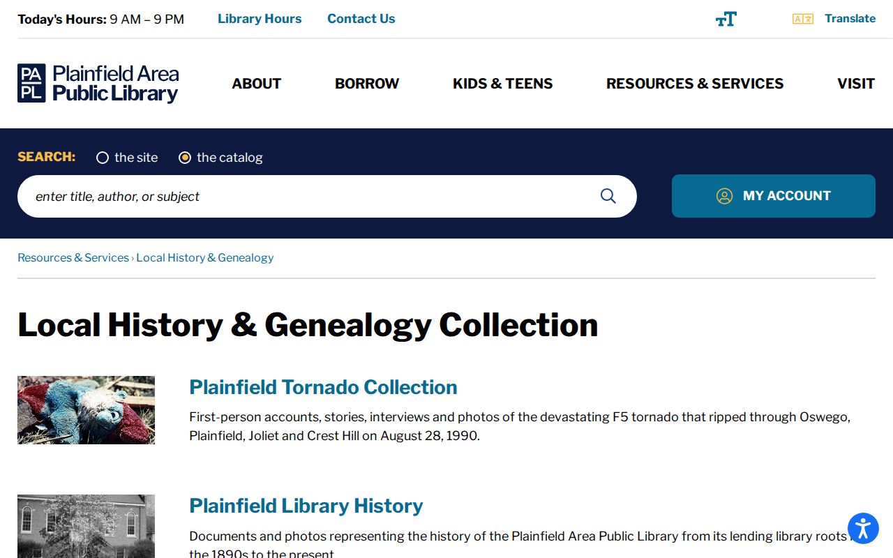 Crest Hill city directory Plainfield local history collection