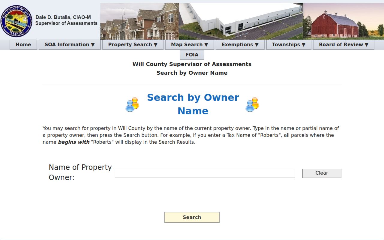 Will County owner name search for a Crest Hill resident lookup